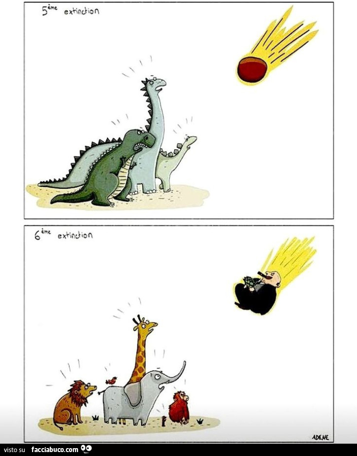 Quinta estinzione e Sesta estinzione