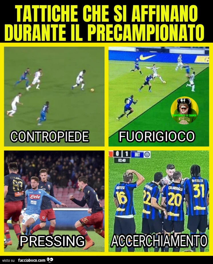 Tattiche che si affinano durante il precampionato