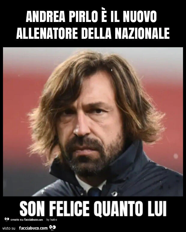 Andrea pirlo è il nuovo allenatore della nazionale son felice quanto lui
