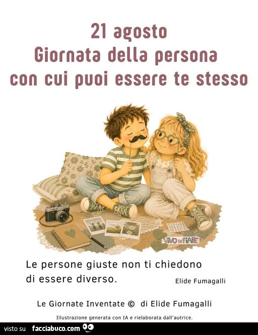 21 agosto giornata della persona con cui puoi essere te stesso