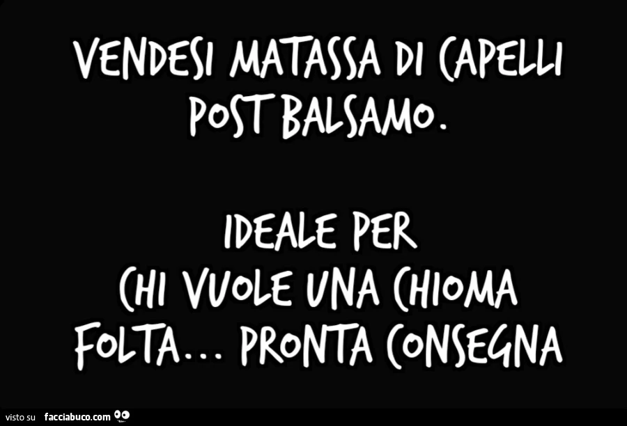 Vendesi matassa di capelli post balsamo. Ideale per chi vuole una chioma folta&hellip; pronta consegna