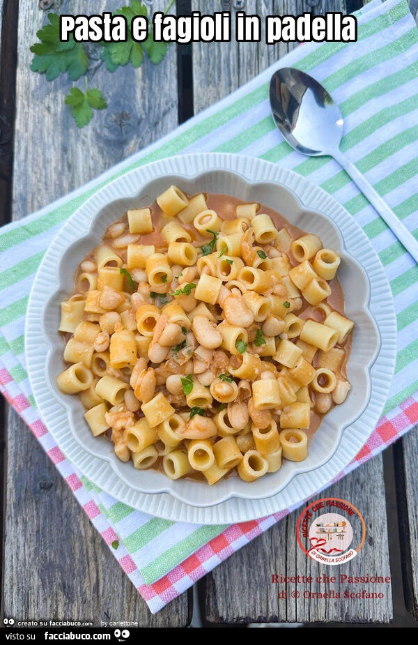 Pasta e fagioli in padella