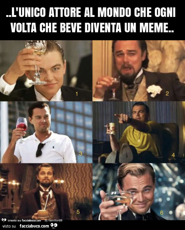 L'unico attore al mondo che ogni volta che beve diventa un meme