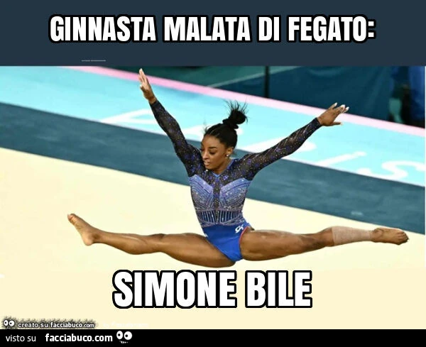 Ginnasta malata di fegato: simone bile