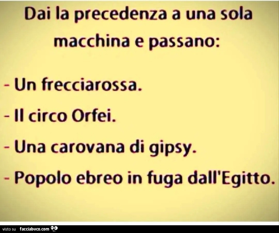 La precedenza