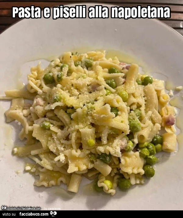 Pasta e piselli alla napoletana