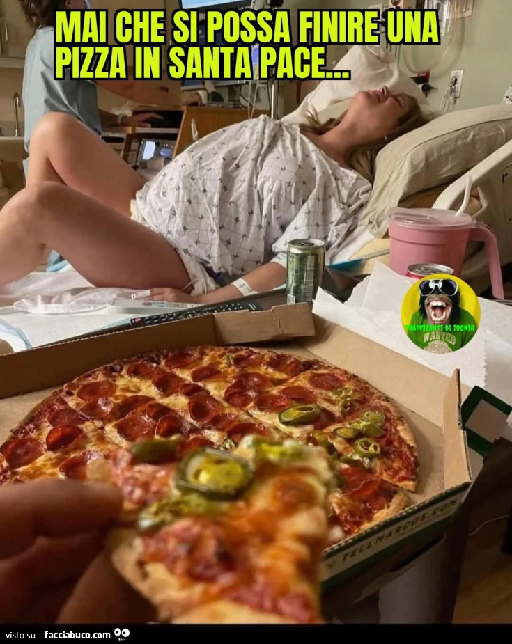 Mai che si possa finire una pizza in santa pace