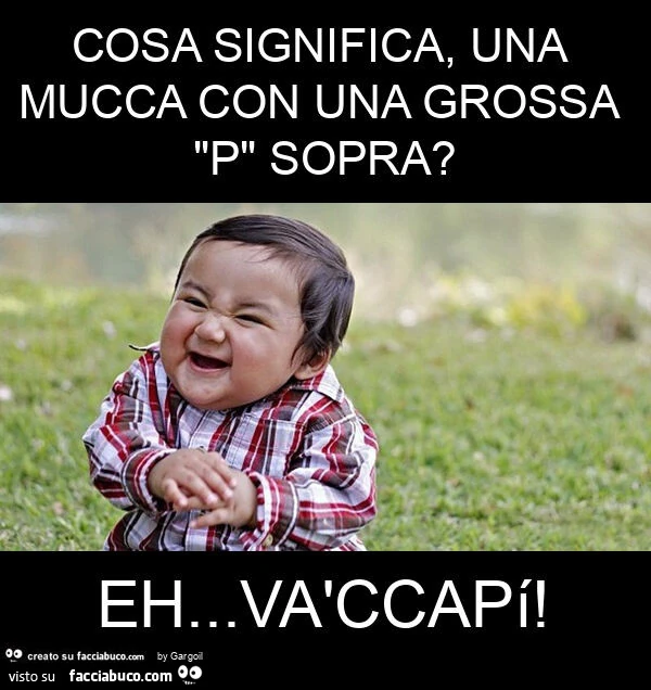 Cosa significa, una mucca con una grossa "p" sopra? Eh&hellip; vàccapí