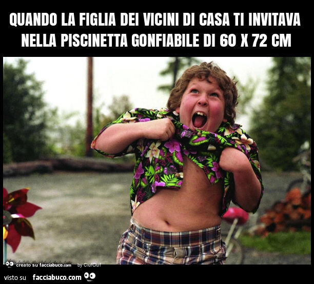 Quando la figlia dei vicini di casa ti invitava nella piscinetta gonfiabile di 60 x 72 cm