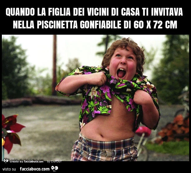 Quando la figlia dei vicini di casa ti invitava nella piscinetta gonfiabile di 60 x 72 cm
