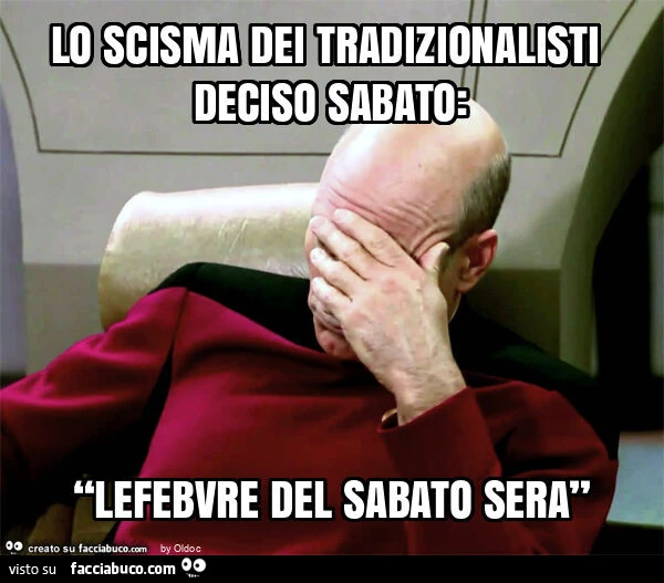Lo scisma dei tradizionalisti deciso sabato: “lefebvre del sabato sera”