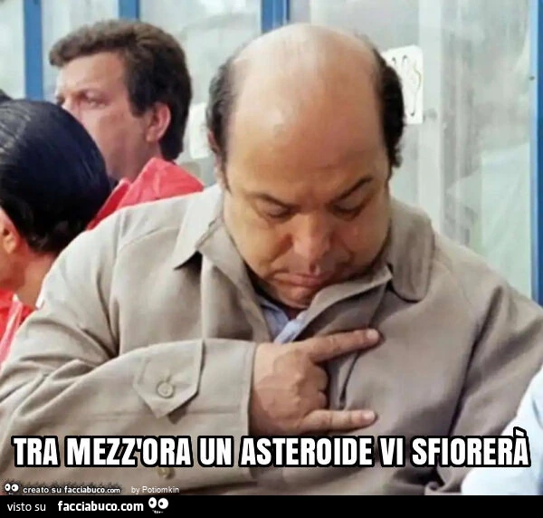 Tra mezz'ora un asteroide vi sfiorerร