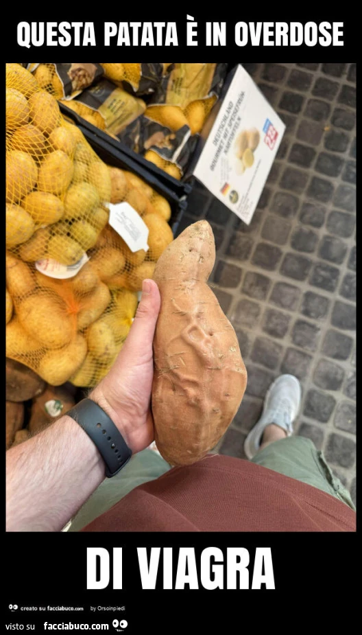 Questa patata è in overdose di viagra