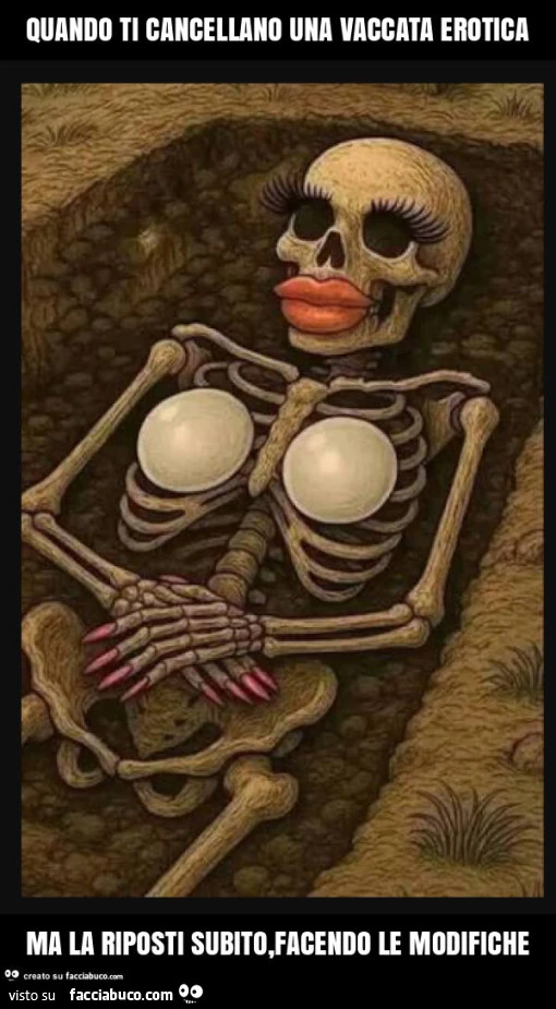Quando ti cancellano una vaccata erotica ma la riposti subito, facendo le modifiche