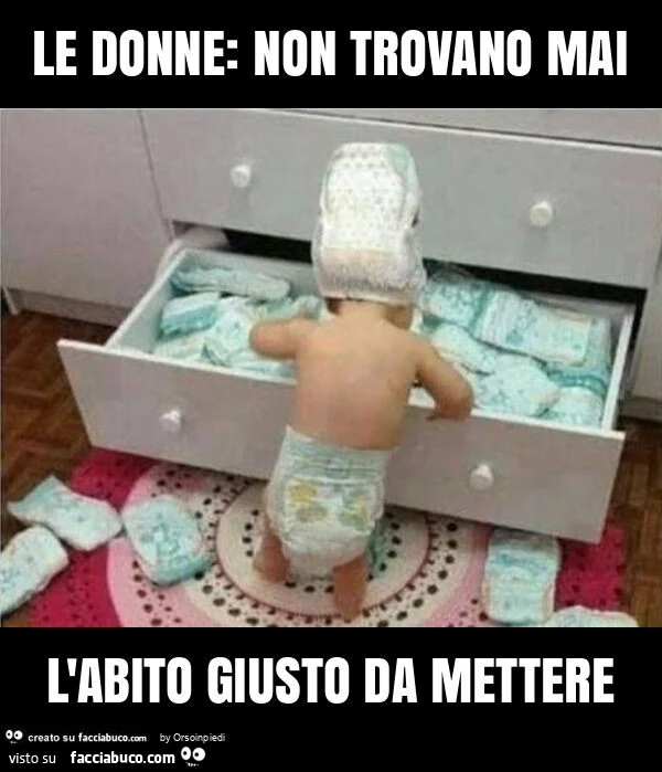 Le donne: non trovano mai l'abito giusto da mettere