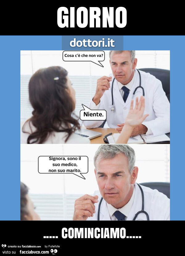 Giorno&hellip; cominciamo