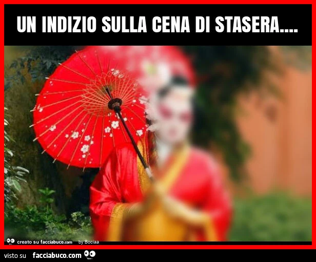 Un indizio sulla cena di stasera