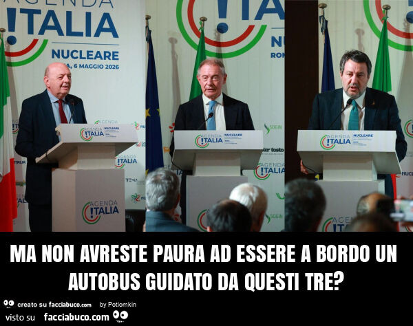Ma non avreste paura ad essere a bordo un autobus guidato da questi tre?