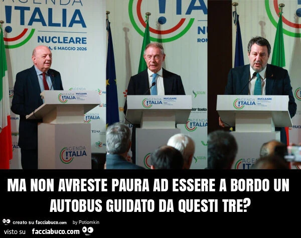 Ma non avreste paura ad essere a bordo un autobus guidato da questi tre?
