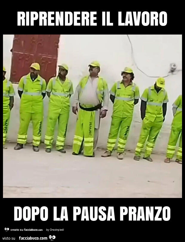 Riprendere il lavoro dopo la pausa pranzo