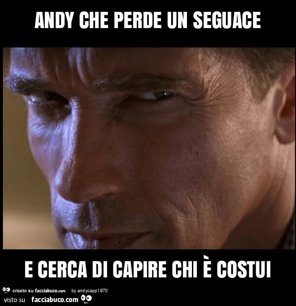 Andy che perde un seguace e cerca di capire chi è costui