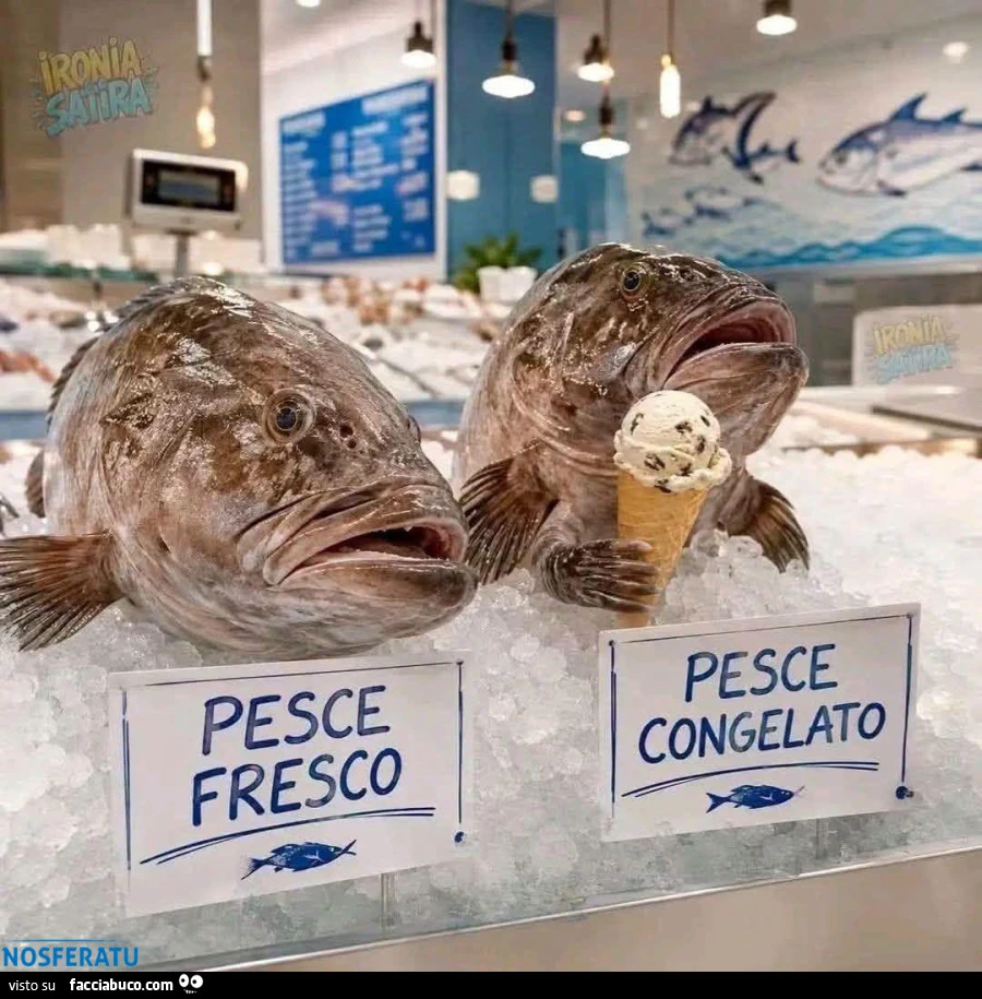 Pesce con gelato