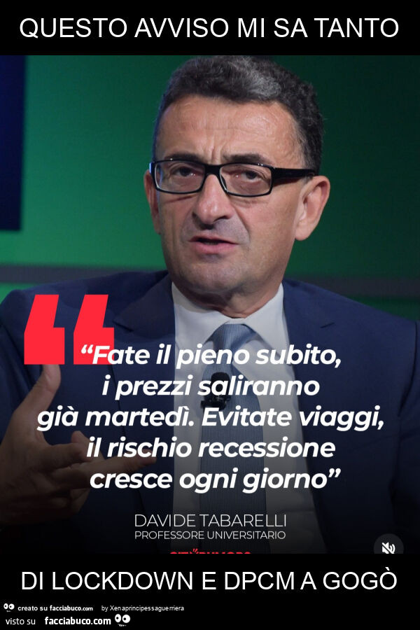 Questo avviso mi sa tanto di lockdown e dpcm a gogò