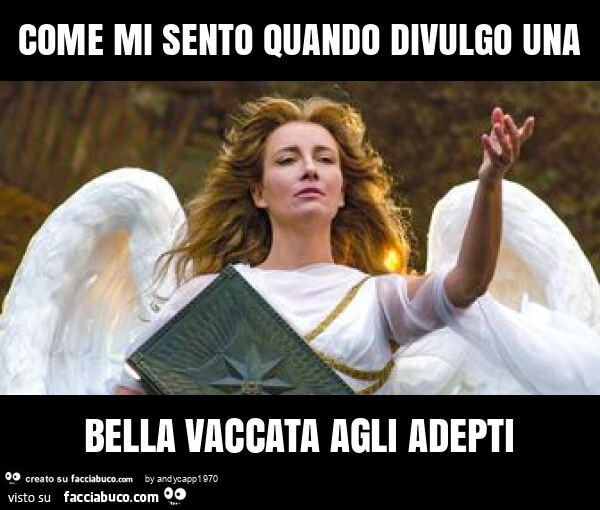 Come mi sento quando divulgo una bella vaccata agli adepti