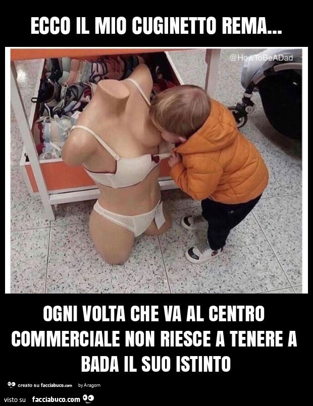 Ecco il mio cuginetto rema&hellip; ogni volta che va al centro commerciale non riesce a tenere a bada il suo istinto