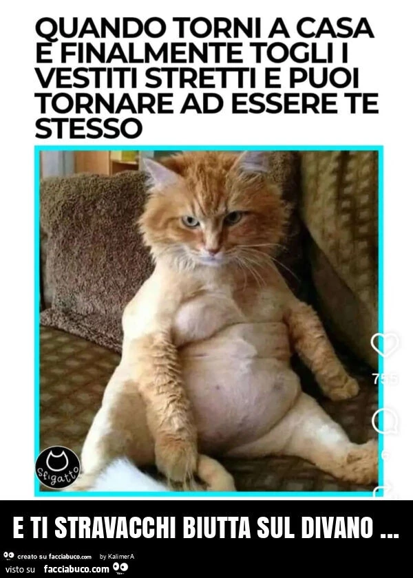 E ti stravacchi biutta sul divano… quest'anno 2 mesi senza vestiti… in casa