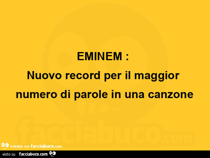 Eminem: nuovo record per il maggior numero di parole in una canzone