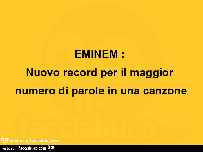 Eminem: nuovo record per il maggior numero di parole in una canzone