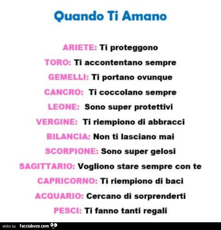 Quando ti amano ariete