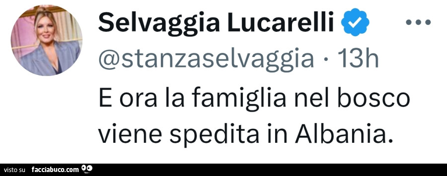 E ora la famiglia nel bosco viene spedita in albania