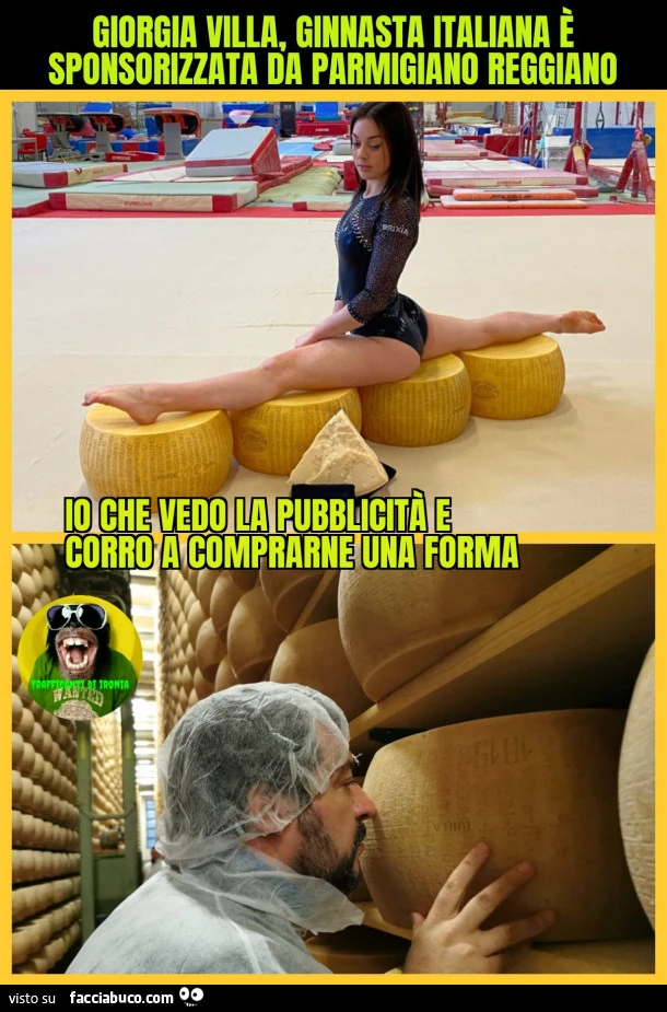 Gio rgia vil la ginnasta italiana è sponsorizzata da parmigiano reggiano