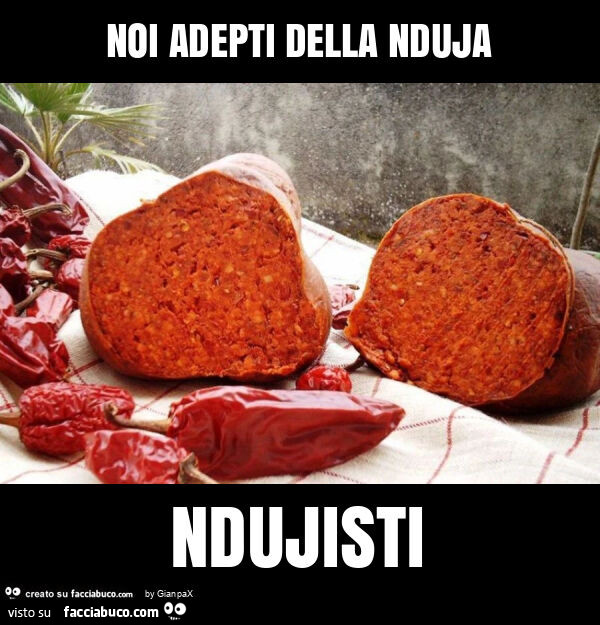 Noi adepti della nduja ndujisti