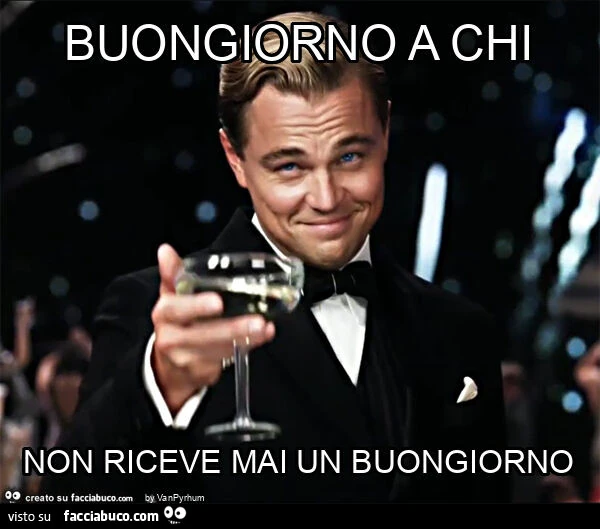 Buongiorno a chi non riceve mai un buongiorno