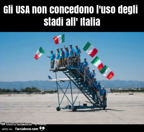 Gli usa non concedono l'uso degli stadi all' italia