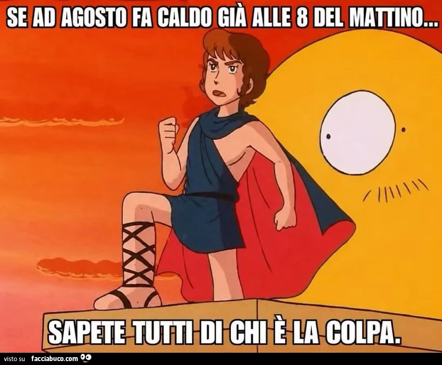 Se ad agosto fa caldo già alle 8 del mattino&hellip; sapete di chi è la colpa
