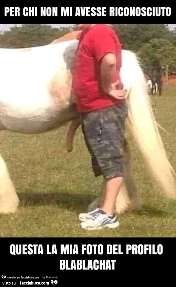 Per chi non mi avesse riconosciuto questa la mia foto del profilo blablachat