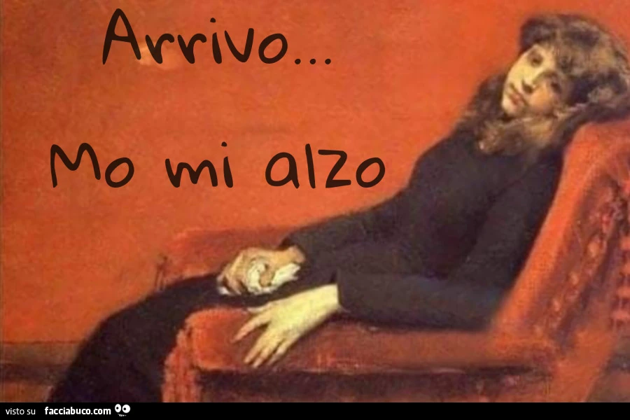 Arrivo&hellip; mo mi alzo
