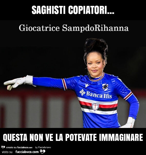 Saghisti copiatori&hellip; questa non ve la potevate immaginare