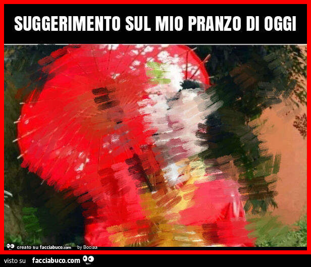 Suggerimento sul mio pranzo di oggi