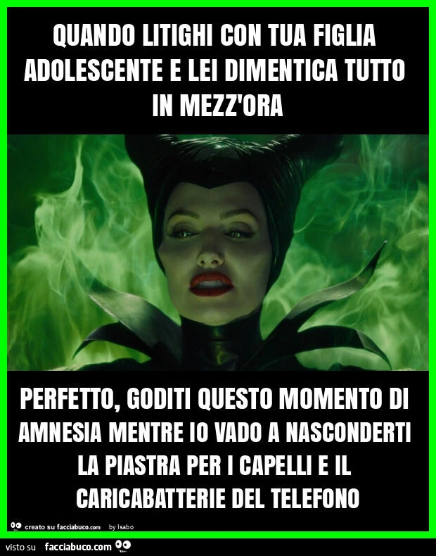 Quando litighi con tua figlia adolescente e lei dimentica tutto in mezz'ora perfetto, goditi questo momento di amnesia mentre io vado a nasconderti la piastra per i capelli e il caricabatterie del telefono