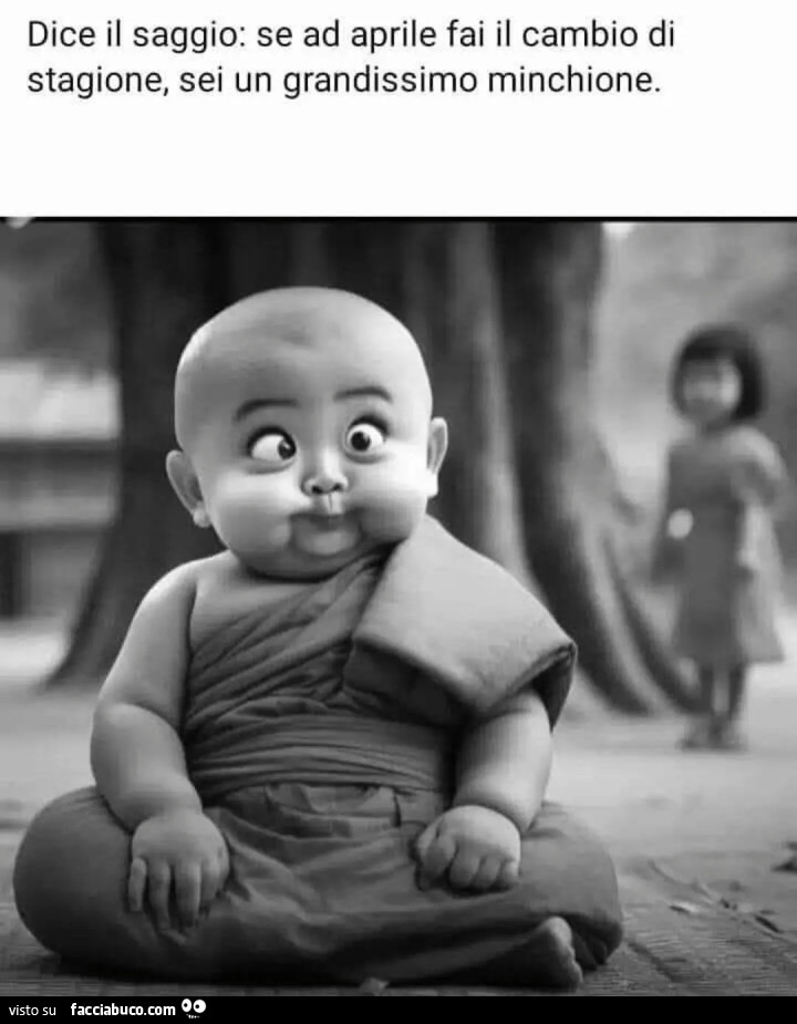 Dice saggio: se ad aprile fai il cambio di il stagione, sei un grandissimo minchione