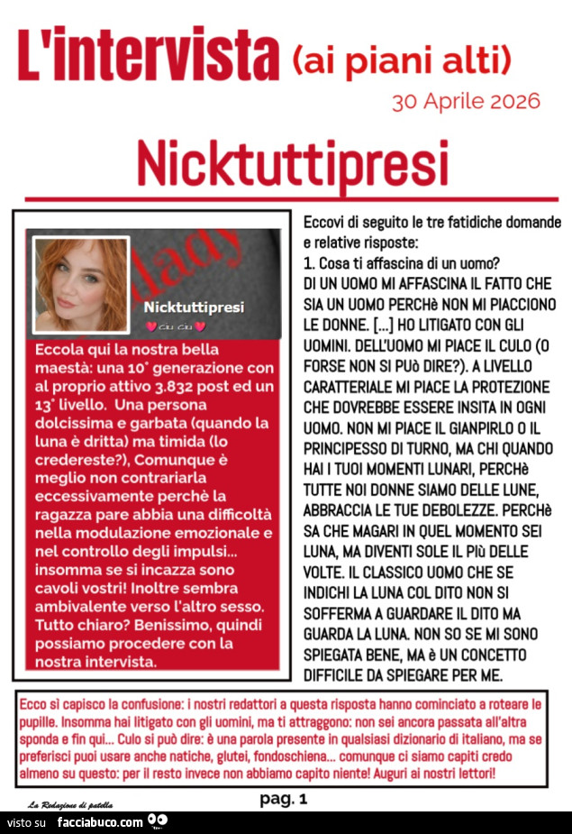 Intervista a Nicktuttipresi