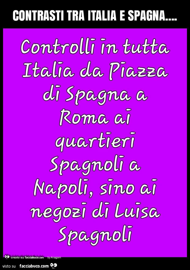 Contrasti tra italia e spagna