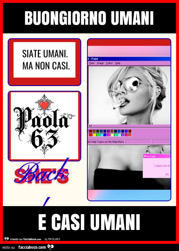 Buongiorno umani e casi umani