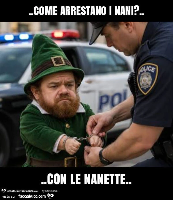 Come arrestano i nani? &hellip; con le nanette