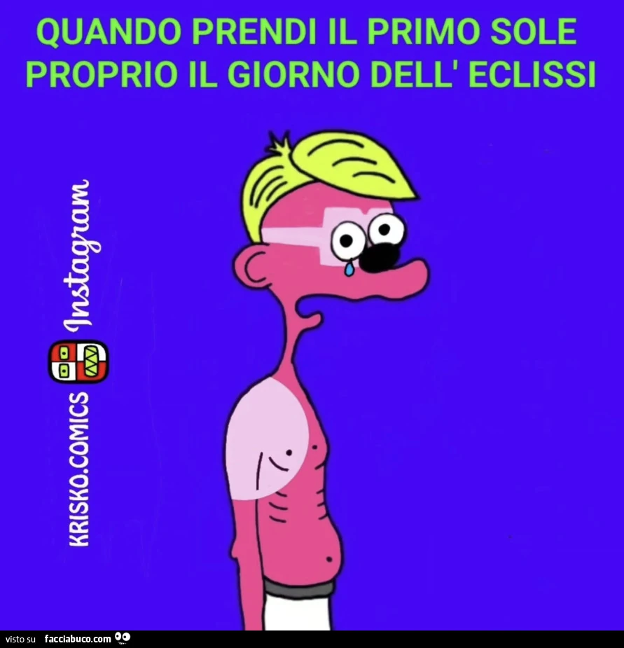 Quando prendi il primo sole proprio il giorno dell' eclissi